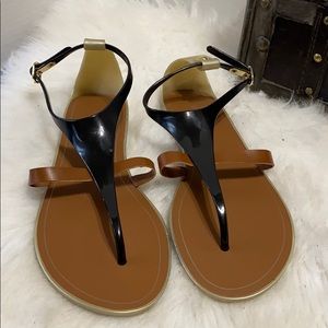 Bcbg Generation Caper Jelly Black / Brown Sandal
